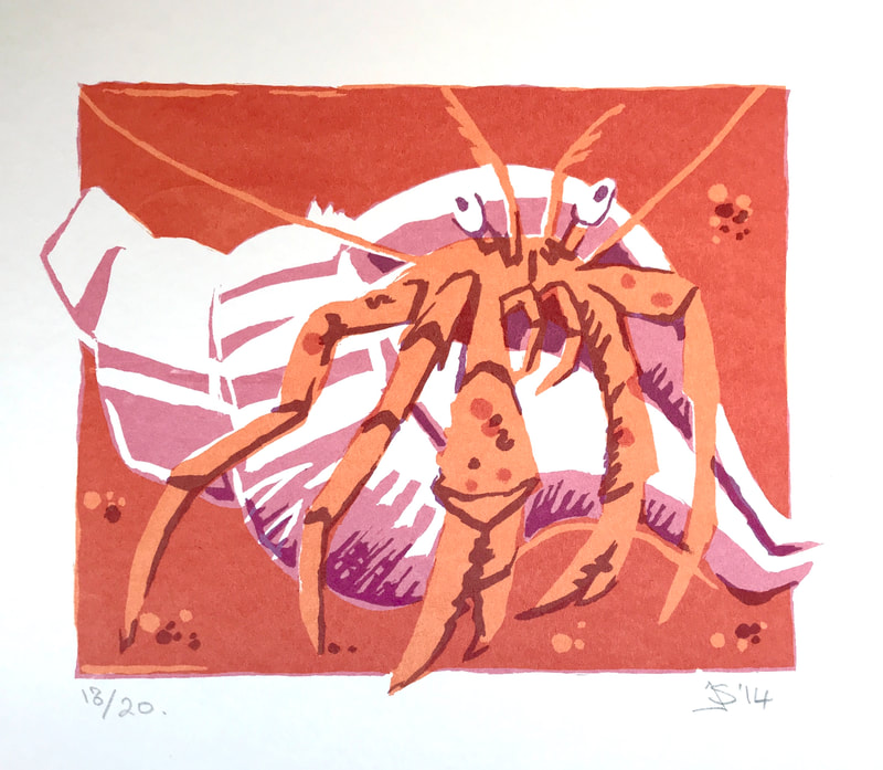 hermit crab jane smith wildlife art