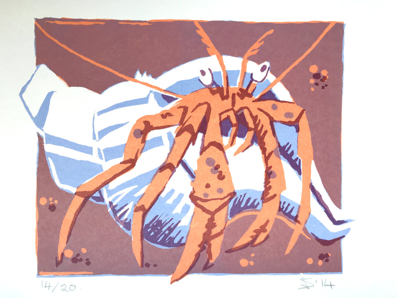 hermit crab jane smith wildlife art